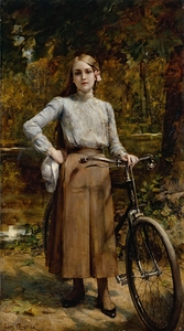 Bicyclette au Vésinet [Bicycle at Vésinet] [1903] by Léon François Comerre [1850–1916]